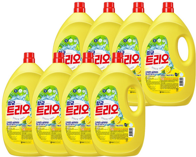 트리오 항균 주방세제, 3kg, 8개