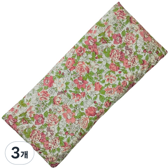 한눈알 팥 찜질팩 민트바탕꽃무늬, 3개