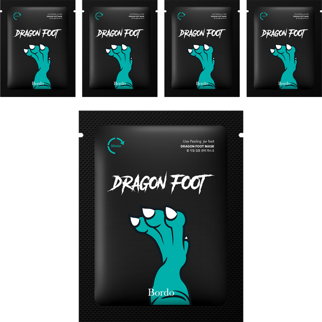 Bordo 드래곤 풋 필링 마스크, 20g, 5개