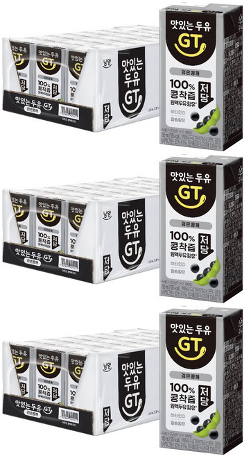 맛있는두유GT 검은콩깨, 190ml, 72개