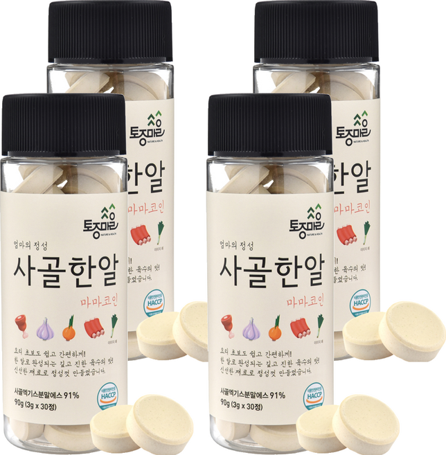 토종마을 마마코인 사골한알 30p, 90g, 4개
