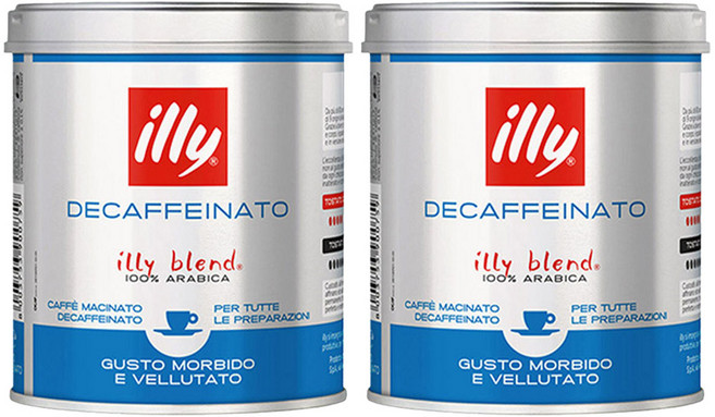 일리 디카페인 그라운드 분쇄커피, 125g, 2개