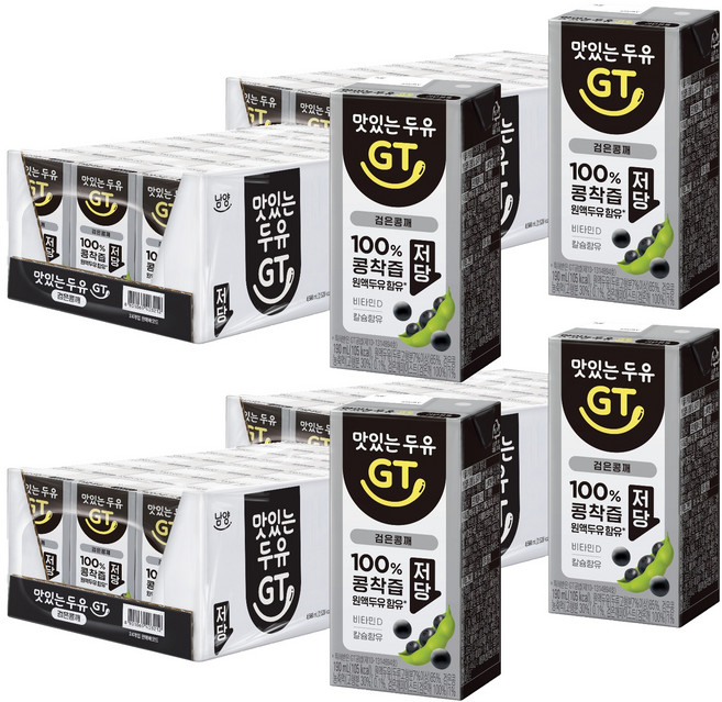 맛있는두유GT 검은콩깨 저당, 190ml, 96개