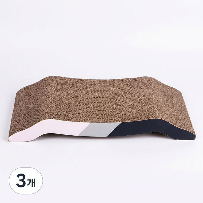 세이코코아 대형 골판지 캣 스크래쳐 W형, 혼합색상, 3개