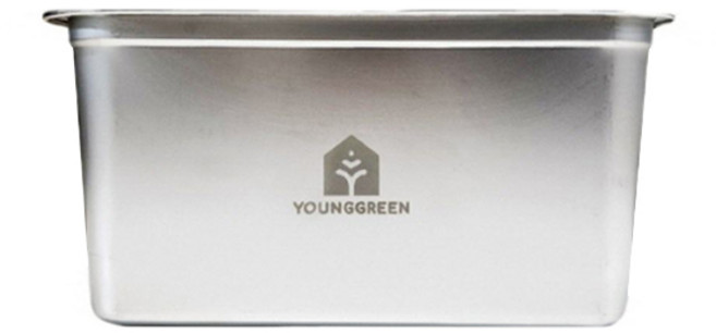Younggreen 加深加寬304不鏽鋼洗碗盆 15L, 1個, 啞光銀