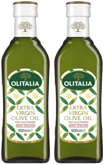 OLITALIA 奧利塔 特級初榨橄欖油 100% 新鮮橄欖果香味, 500ml, 2瓶