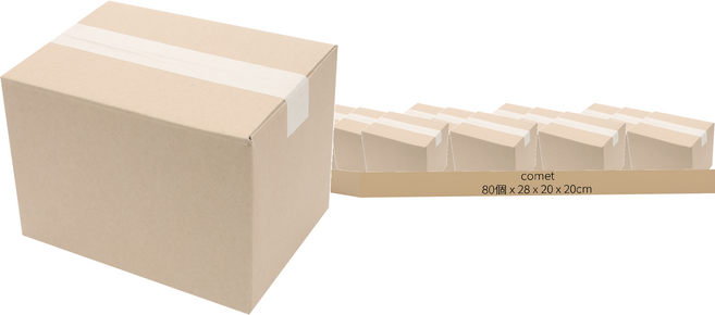 comet 紙箱, 淡棕色, 80個