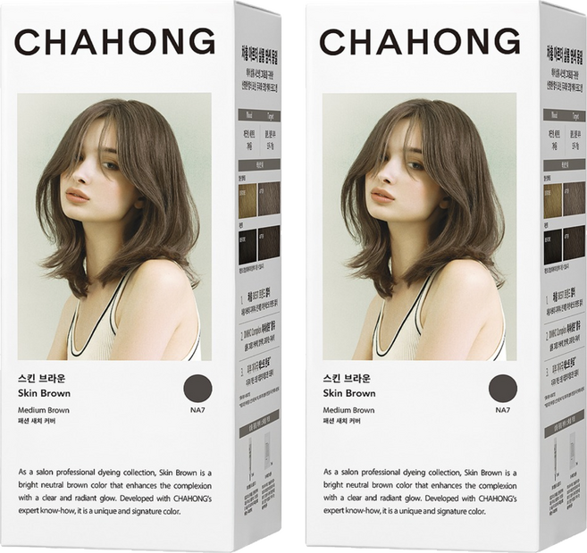 차홍 오리진 헤어 컬러 염모제, 스킨 브라운, 2개