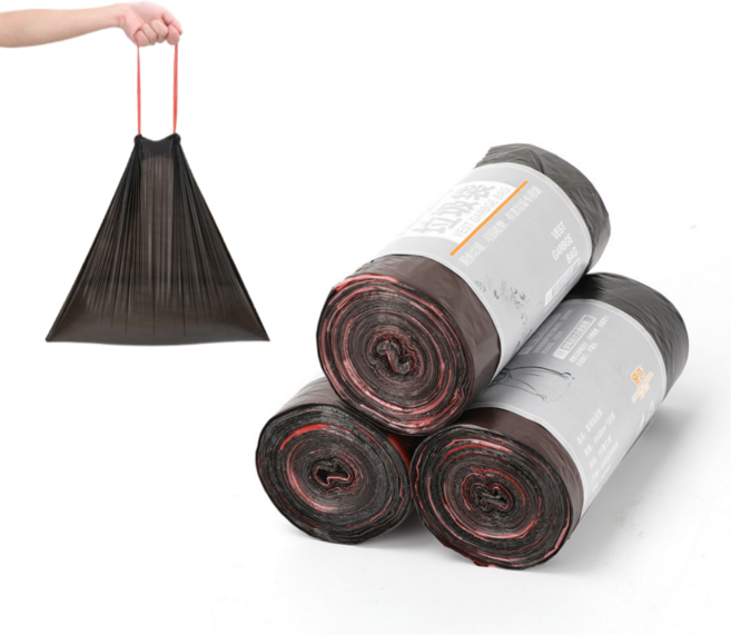 홈앤코 끈 쓰레기봉투 대용량 검은색 90매, 10L, 3개