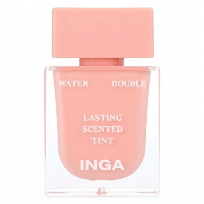 INGA Cosmetics 水感雙效持色香氛唇釉 4.3g, 裸感玫瑰, 1個