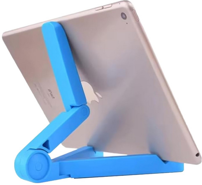 다온셀렉트 휴대용 미니 접이식 핸드폰 태블릿 거치대, 블루, 1개