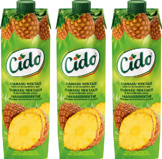 시도 파인애플 넥타주스, 3개, 1L