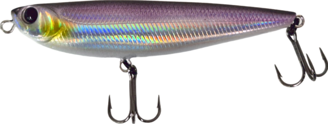 HEARTY RISE 哈帝來斯 VALLEY HUNTER 魚餌 PENCIL-65 R-243, 1個, 銀色 + 紫色, 5g