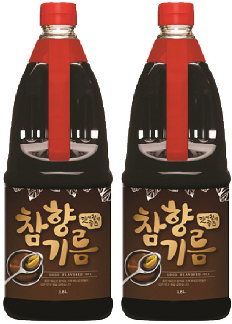 덕화 참향기름, 1.8L, 2개