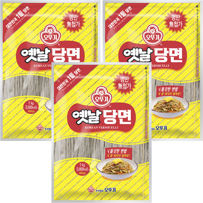 오뚜기옛날 당면, 1kg, 3개