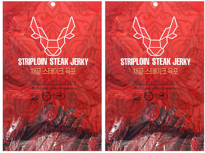 항진축산 채끝 스테이크 육포, 2개, 200g