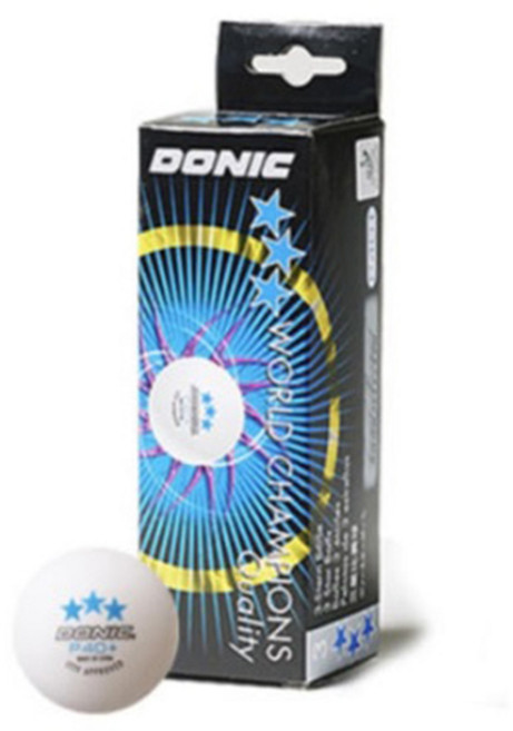 도닉 P40+ 플라스틱 시합구, 백색, 3개입, 1개
