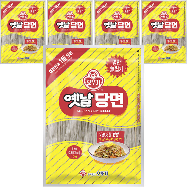 오뚜기옛날 당면, 1kg, 5개