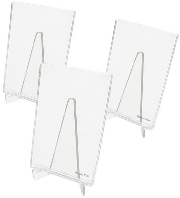 마켓플랜 베이직 포토카드 거치 케이스 세트, 투명, 3세트