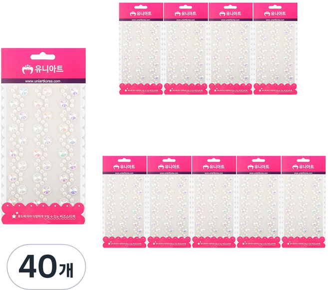 유니아트 비즈스티커, 80번, 40개