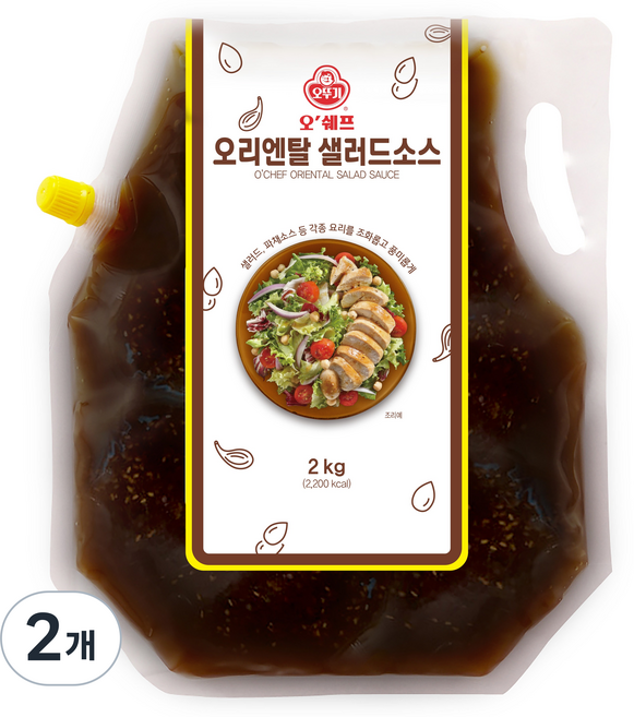 오뚜기 업소용 오리엔탈 샐러드 소스, 2kg, 2개