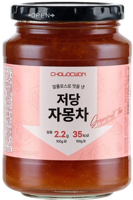 초록원 알룰로스 저당 자몽차, 530g, 1개입, 1개