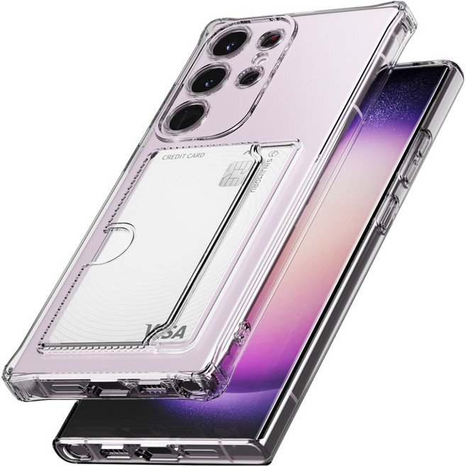 신지모루 갤럭시 아이폰 3장 수납 에어쉴드 카드슬롯 Lite 충격보호 젤리 휴대폰 케이스