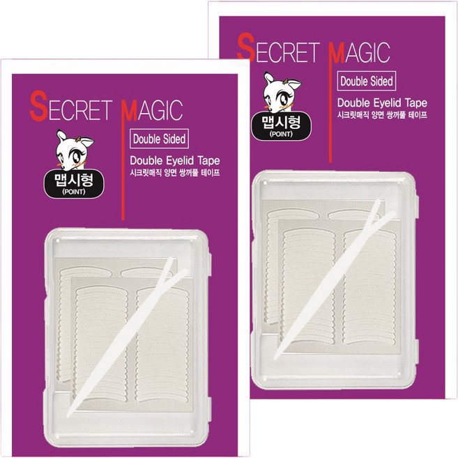 다크니스 시크릿 고급 양면 쌍꺼풀테이프 400p, 맵시형, 2세트