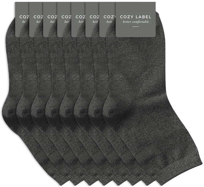 코지라벨 남성용 더 오래신는 면사 2올 무지 중목 양말 8켤레