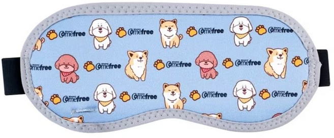 Comefree 定時溫控熱敷眼罩 萌犬 USB連接, 1個