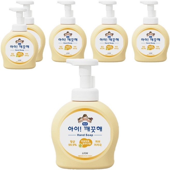10위 - 아이깨끗해 항균 폼 핸드솝 순 보송보송 파우더향, 490ml, 6개