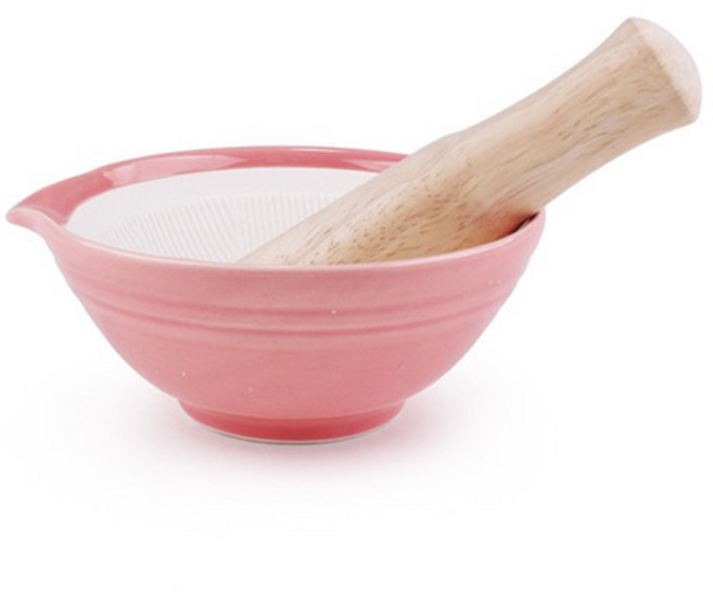 블룸엣홈 쉐비로즈 갈절구 중 핑크 + 나무공이, 1개