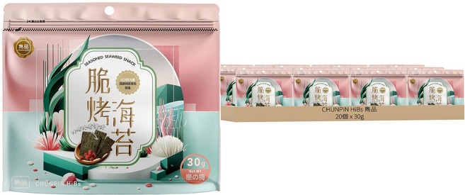 chun pin 雋品 脆烤梅子海苔, 30g, 20個