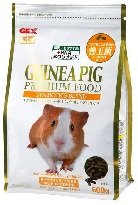 GEX 金牌活菌天竺鼠飼料 65784, 600g, 1包
