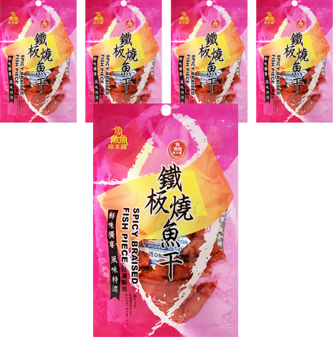 長松食品 鐵板燒魚干, 40g, 5包