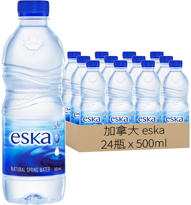 加拿大 eska 天然冰川水, 500ml, 24瓶