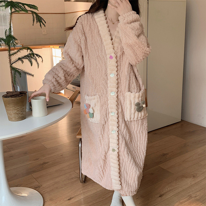 PEONIST 女性彩虹居家服睡袍