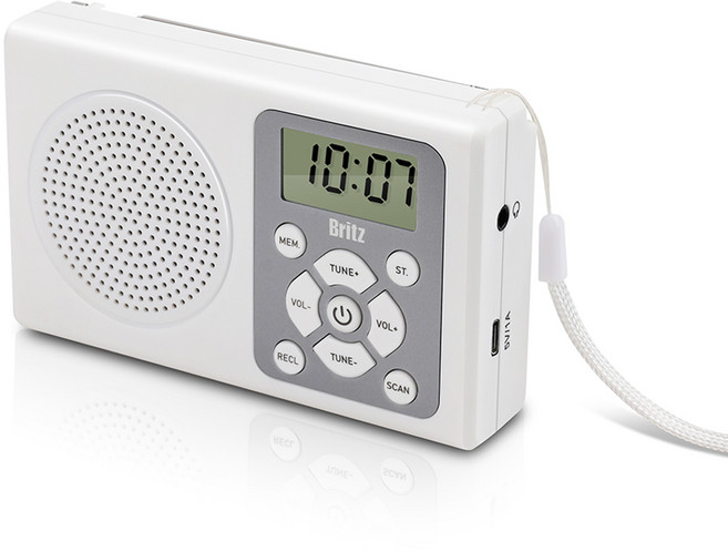 브리츠 휴대용 FM 라디오, BZ-R120, 화이트