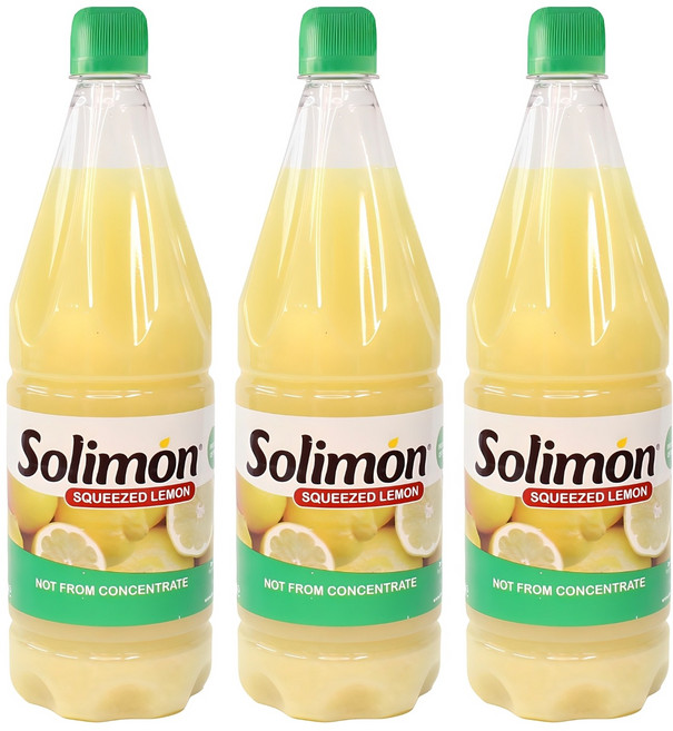솔리몬 스퀴즈드 레몬즙, 1L, 3개