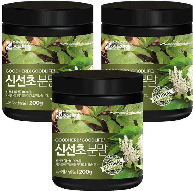 조은약초 신선초가루, 3개, 200g