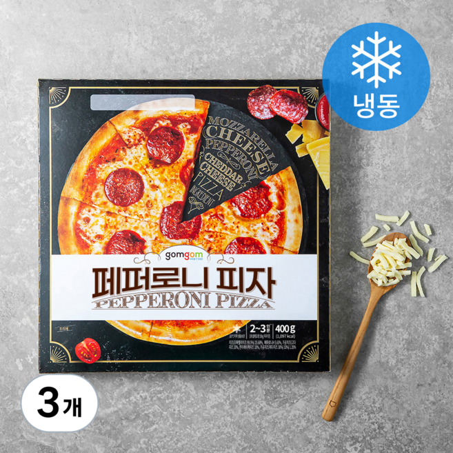곰곰 페퍼로니 피자 (냉동), 400g, 1개입, 3개