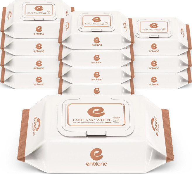 앙블랑 세이프 화이트 유아물티슈 휴대캡형, 70g, 24매, 12개