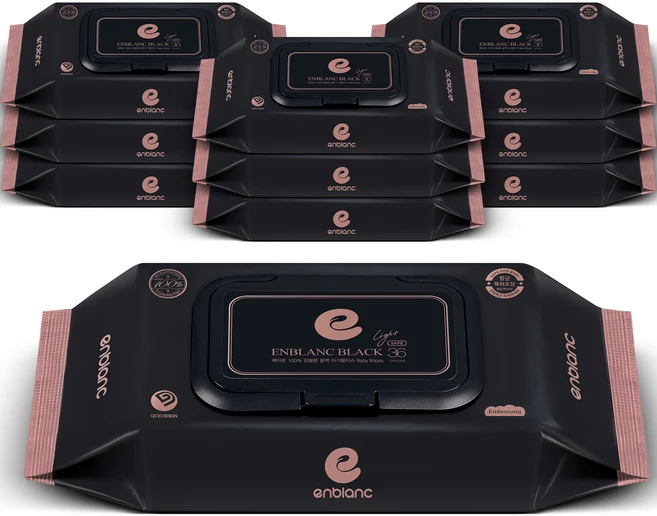 앙블랑 세이프 블랙 라이트 캡형, 78g, 36매, 10개 - 쿠팡