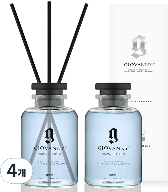 지오바니 러브 디퓨저 세트, 250ml, 4개, 아쿠아샤워