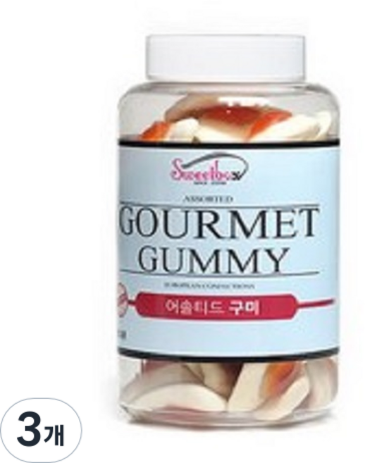 스위트박스 계란모양 어솔티드 구미, 400g, 3개