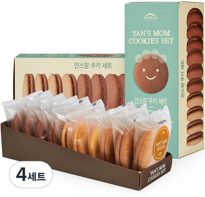 신라명과 얀스맘 쿠키 세트, 650g, 4세트