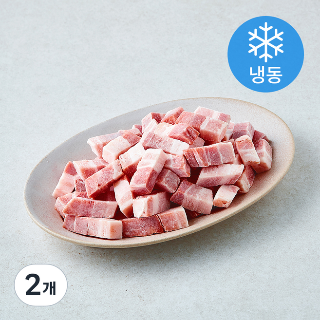 만능 큐브 삼겹살 (냉동), 2개, 1kg