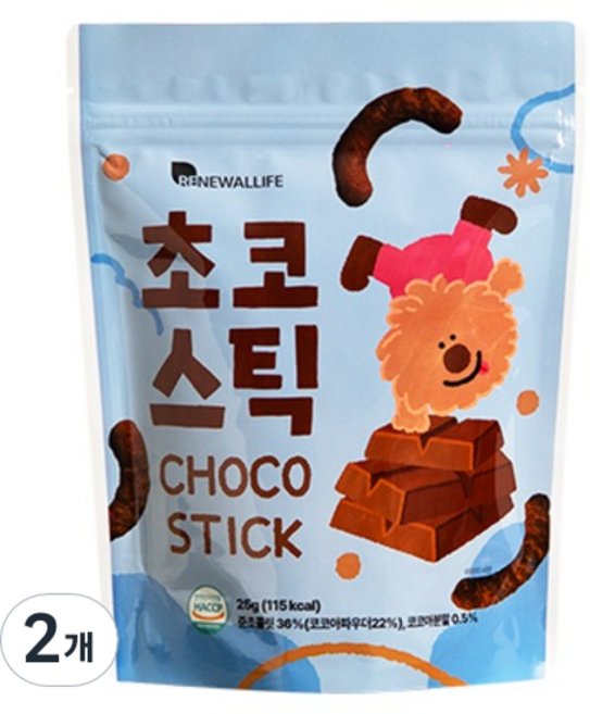 또또맘 초코스틱 현미과자, 25g, 2개, 초코맛