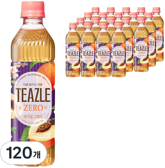 티즐 제로 피치얼그레이, 500ml, 120개