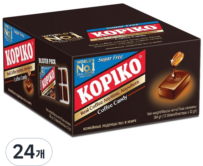 코피코 마요라 슈가프리 커피맛캔디 블리스터, 32g, 24개